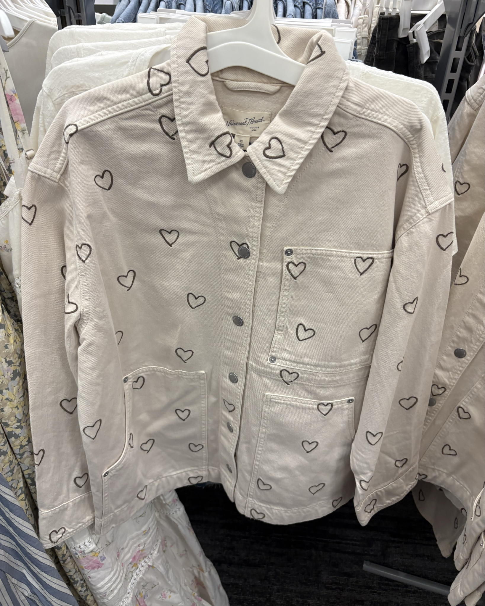 This heart embroidered matching jacket and pants set was a yes! Wearing a small in the jacket which is my normal size but it does give off an oversized look. Wearing a size 2 in the pants and the fit was perfect. These pieces you can wear separately for a more casual look. So fun for Spring! 

#LTKTall #LTKootd #LTKSeasonal