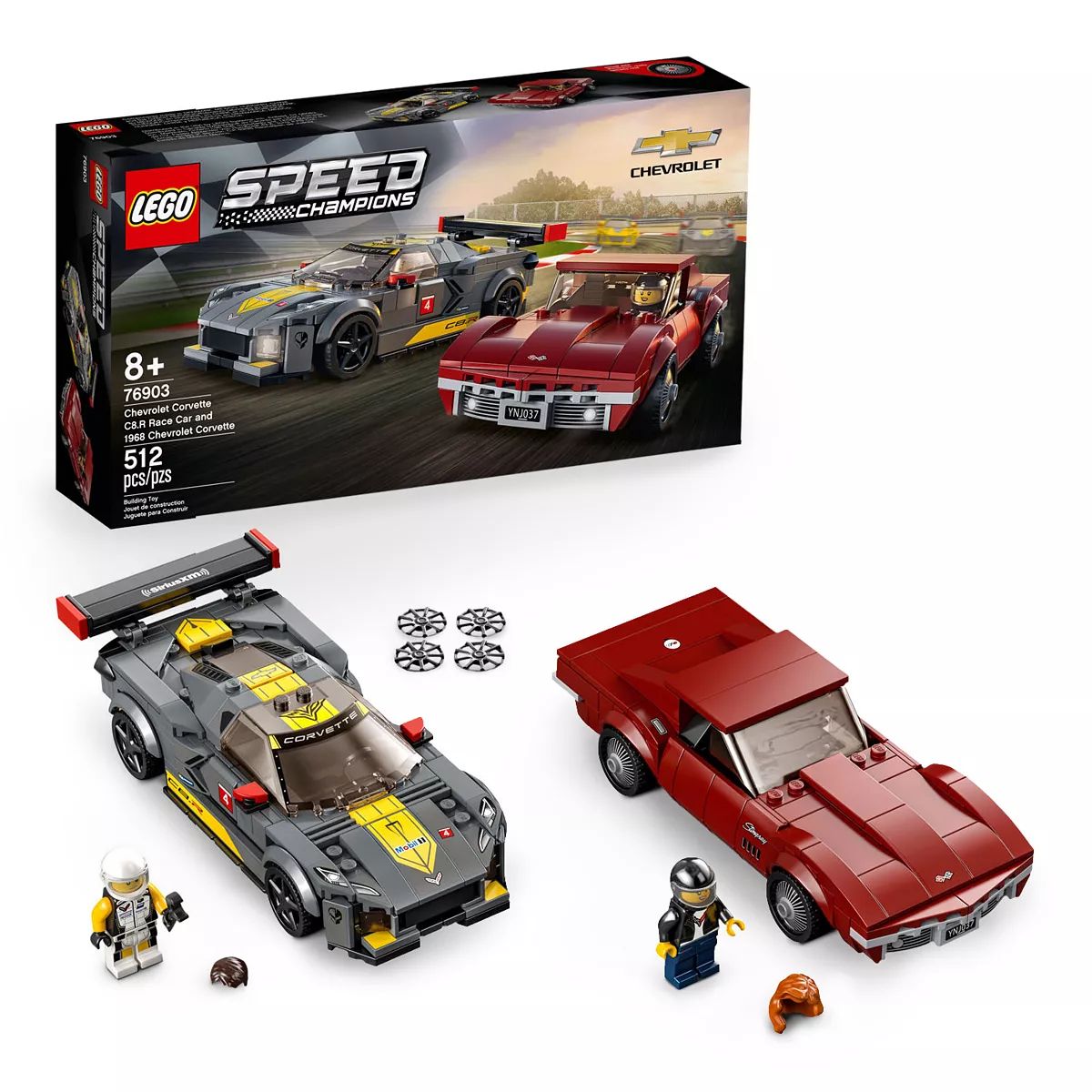 LEGO Speed Champions Chevrolet Corvette C8.R Race Car and 1968 Chevrolet Corvette 76903 Building ... | Kohl's
