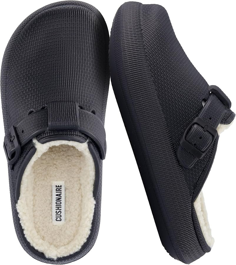 CUSHIONAIRE Women's Fable Recovery Clog with Faux Fur Lining and +Comfort | Amazon (US)