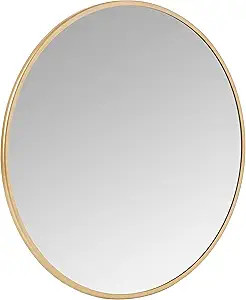 Fetco Habitat MR3717W Adelina Gold Circular Mirror, Metallic | Amazon (US)