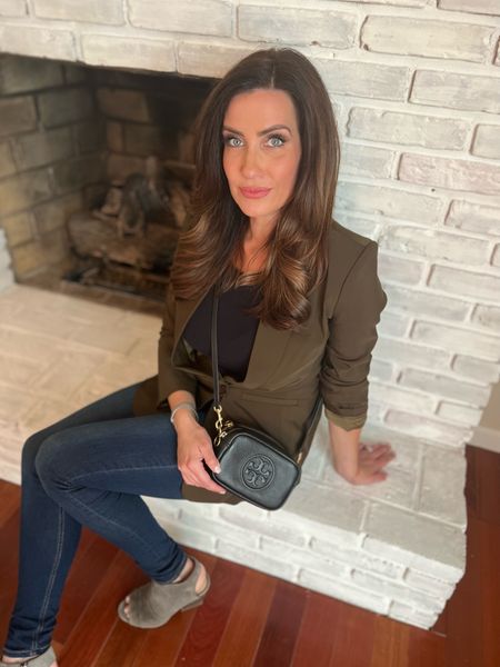#LTKGiftGuide I’m loving this transitional look for fall! If I’m not in a dress then you will always find me in jeans, with boots and a blazer. I am obsessed with the mini crossbody bag too! It’s gorgeous and makes me carry less but all my must have items still fit! Shop items here! #LTKGiftGuide

#LTKstyletip #LTKSeasonal