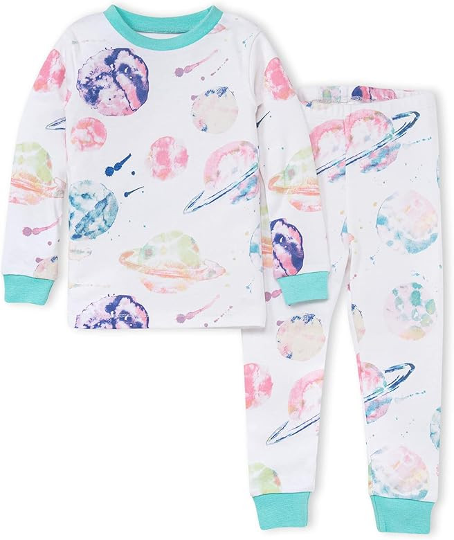 Burt's Bees Baby Baby Girls' Pajamas, Tee and Pant 2-Piece Pj Set, 100% Organic Cotton | Amazon (US)