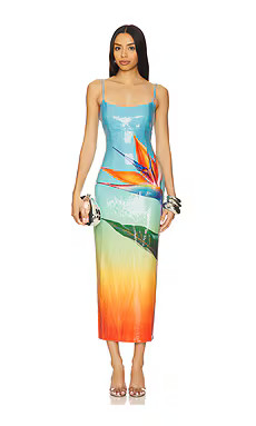 Runaway The Label Kyra Midi Dress in Paradise Ombre from Revolve.com | Revolve Clothing (Global)