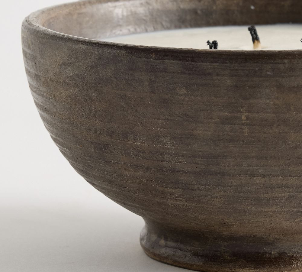 Rustic Brown Candle - Bergamot Cypress | Pottery Barn (US)