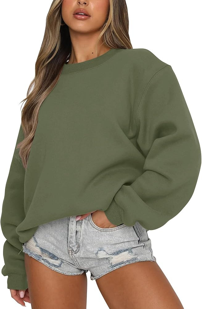 Orchidays Women's Casual Crewneck Sweatshirt Long Sleeve Loose Fitting Pullovers Fall Tops | Amazon (US)