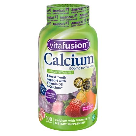 (2 Pack) Vitafusion Calcium Gummies, 100 Ct | Walmart (US)