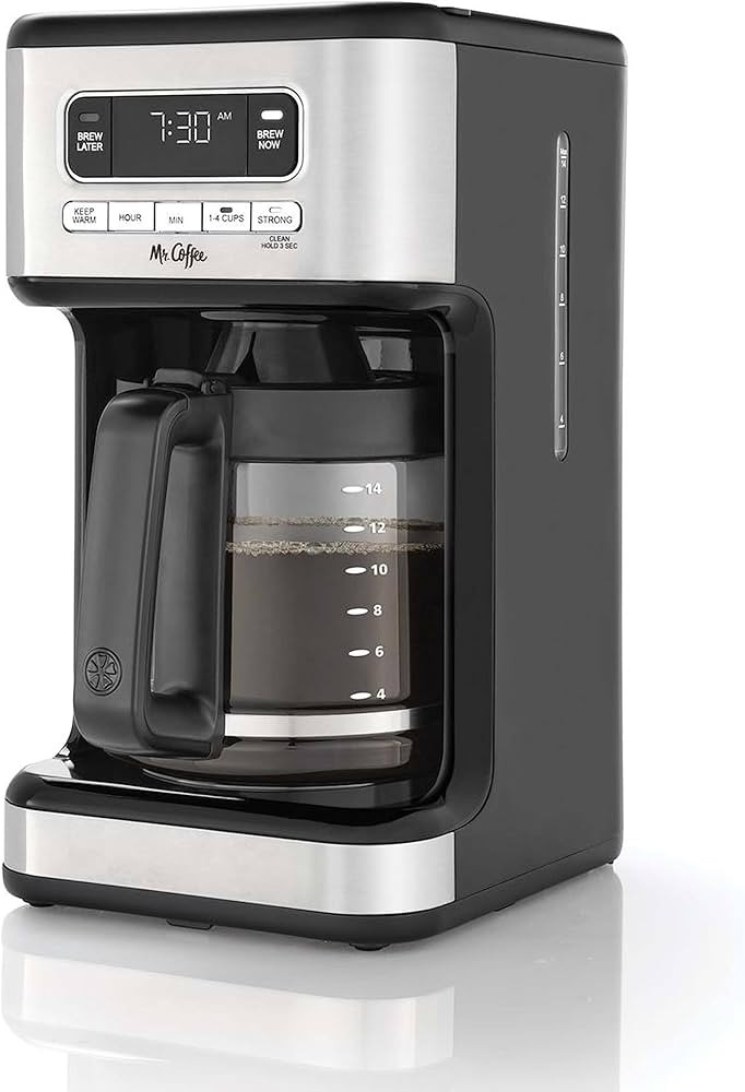 Mr. Coffee 14 Cup Programmable Coffee Maker, Stainless Steel | Amazon (US)