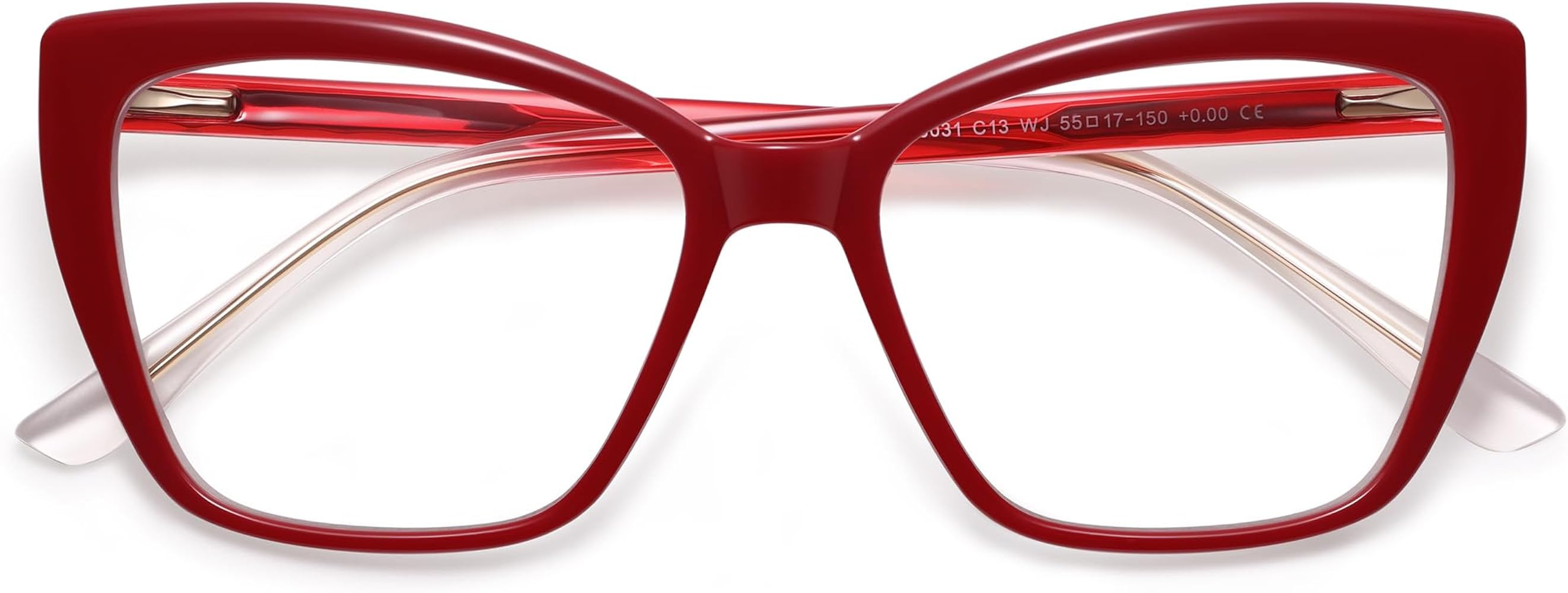 AMOMOMA Trendy TR90 Oversized Blue Light Reading Glasses Women,Stylish Square Cat Eye Glasses AM6... | Amazon (US)