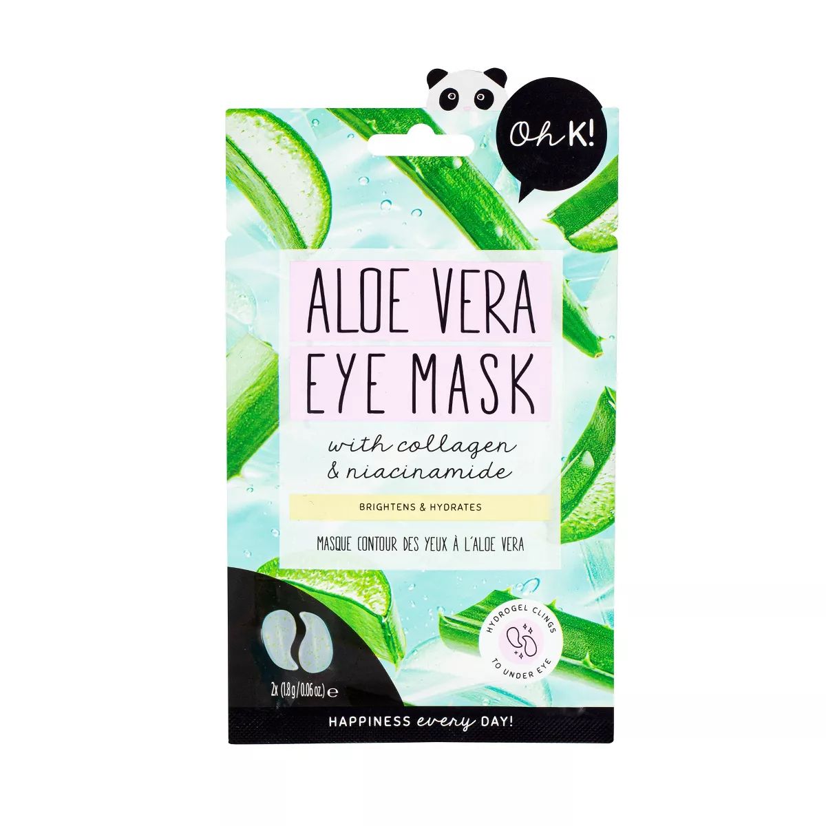 Oh K! Aloe Vera with Collagen & Niacinamide Eye Mask - 0.84 fl oz | Target