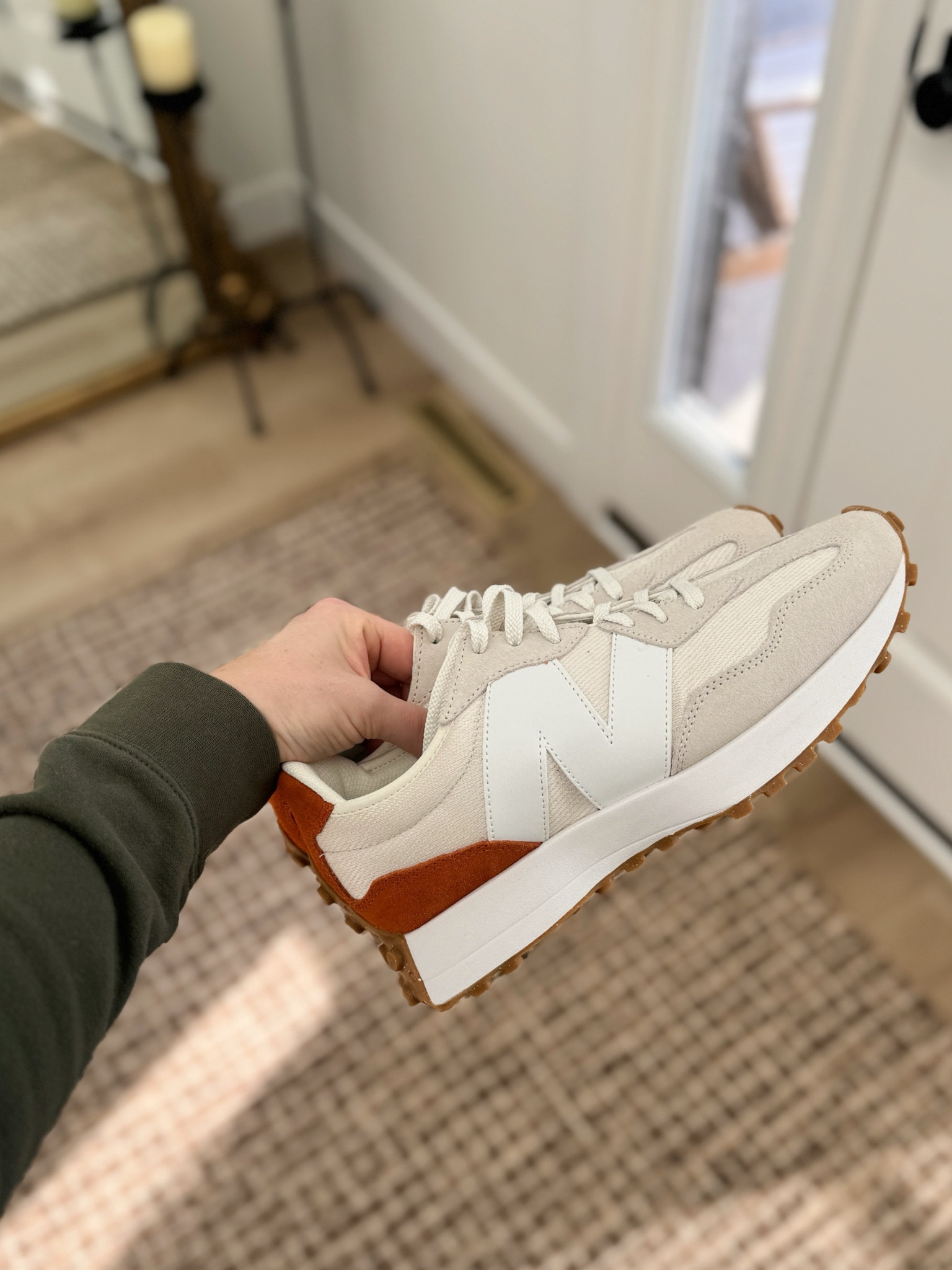 New balance 327 shoes in stock! These are the rust/sand color. Fits TTS! Also available in black/white, purple/black, etc  

#LTKfindsunder100 #LTKshoecrush #LTKstyletip