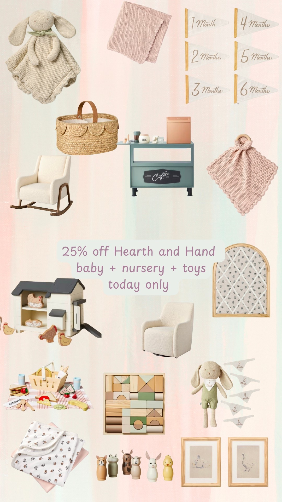 25% off Hearth and Hand by Magnolia 
Baby + nursery + toys and play sets
The perfect gift ideas for the baby showers coming up  

#LTKBump #LTKBaby #LTKKids