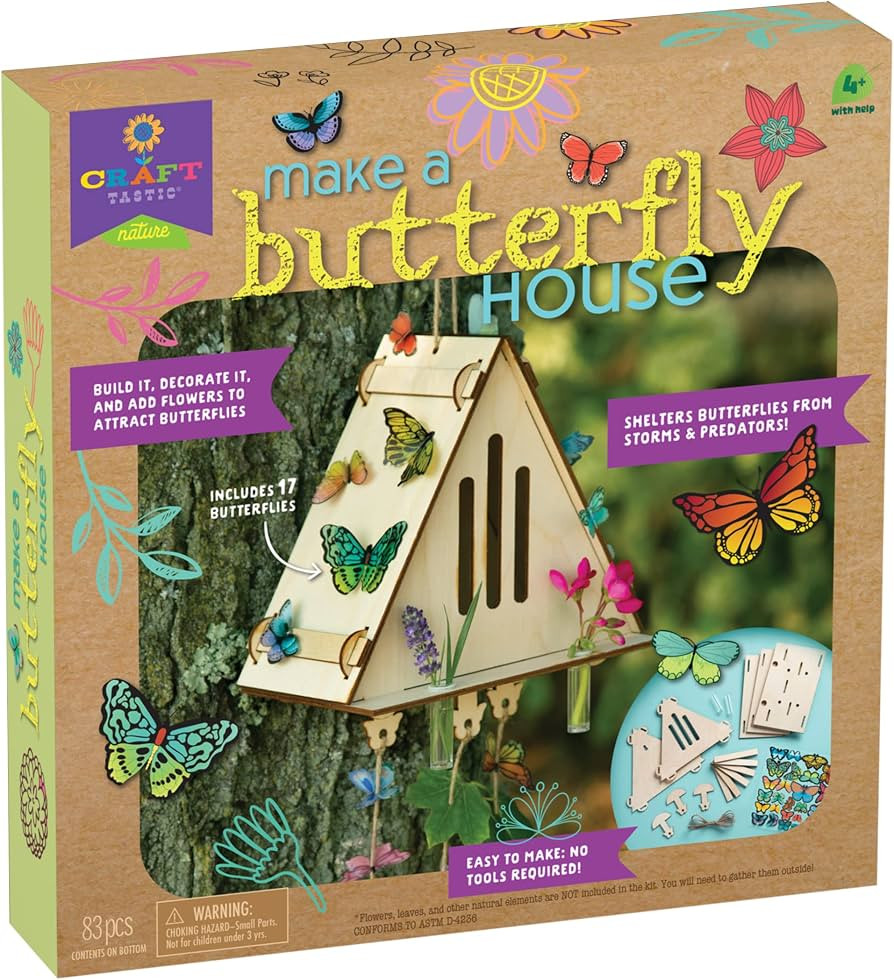 Craft-tastic — Make A Butterfly House — DIY Nature Craft — No Tools Needed — Decorate You... | Amazon (US)