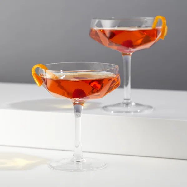 Raye 7 oz. Lead Free Crystal Coupe (Set of 2) | Wayfair North America