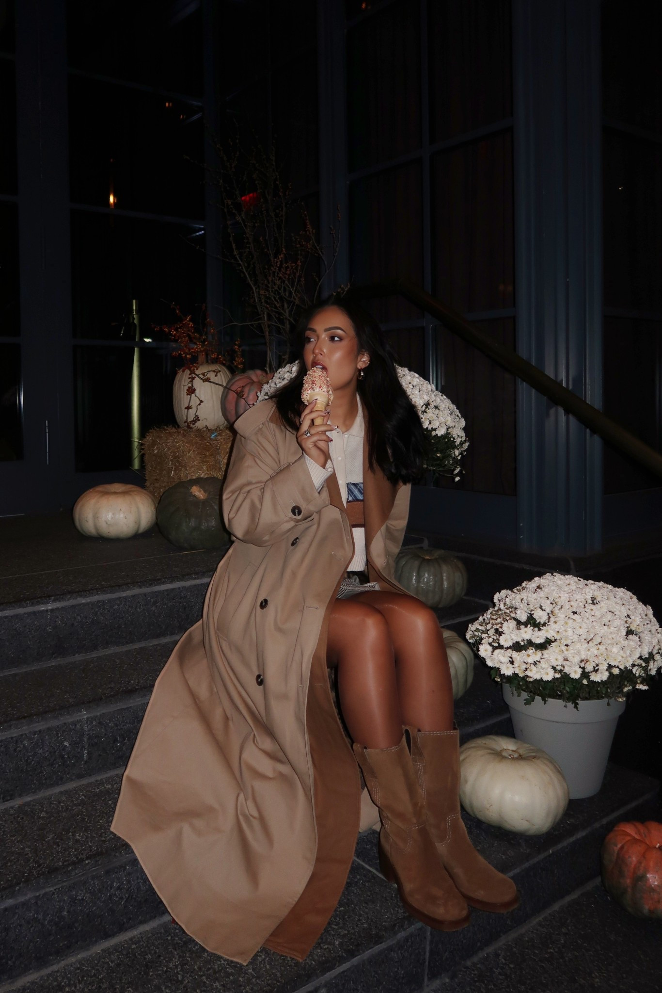 Fall fashion must-haves: long camel trench, suede boots, and neutral layers 🍂
(Not to mention my fave House of Sunny dachshund jumper I got last Christmas 🥹) 

Think Thanksgiving, November ‘casual’ date-night looks and cozy fall style inspo

#LTKautumn #LTKdatenight #LTKshoes