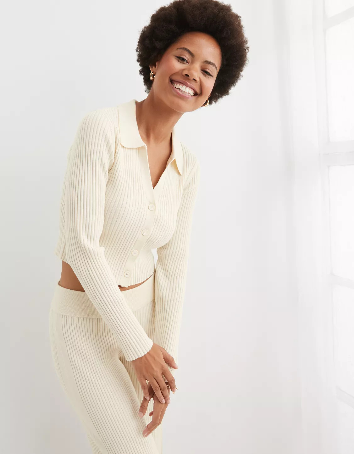 Aerie Gotta Jet! Polo Sweater | Aerie