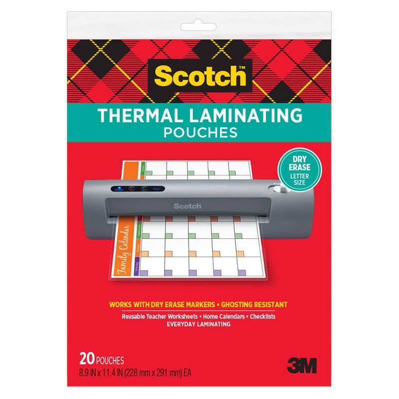 Scotch 20ct Dry Erase Thermal Laminating Sheets | Target