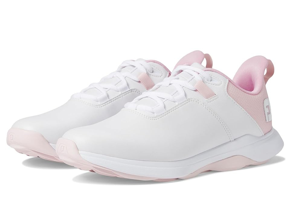FootJoy ProLite Golf Shoes Women's Shoes White/Pink : 7 W, Rubber/Synthetic | Zappos
