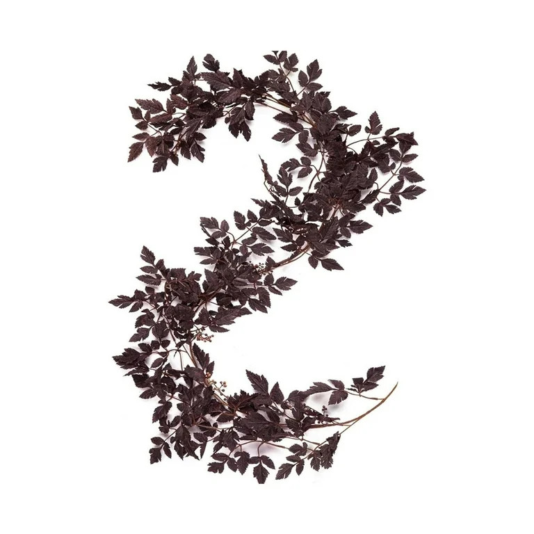 Set Of 2 6Ft Purple Artificial Cimicifuga Leaves Garland - Fall Halloween Home Decor for Fireplac... | Walmart (US)