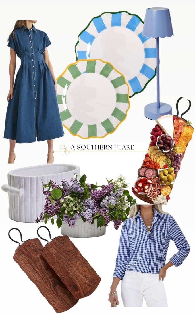 Natural Bamboo Handle Serving Utensils, Serving Spoon and Fork Set, Salad Servers Include 2 Large... | Amazon (US)