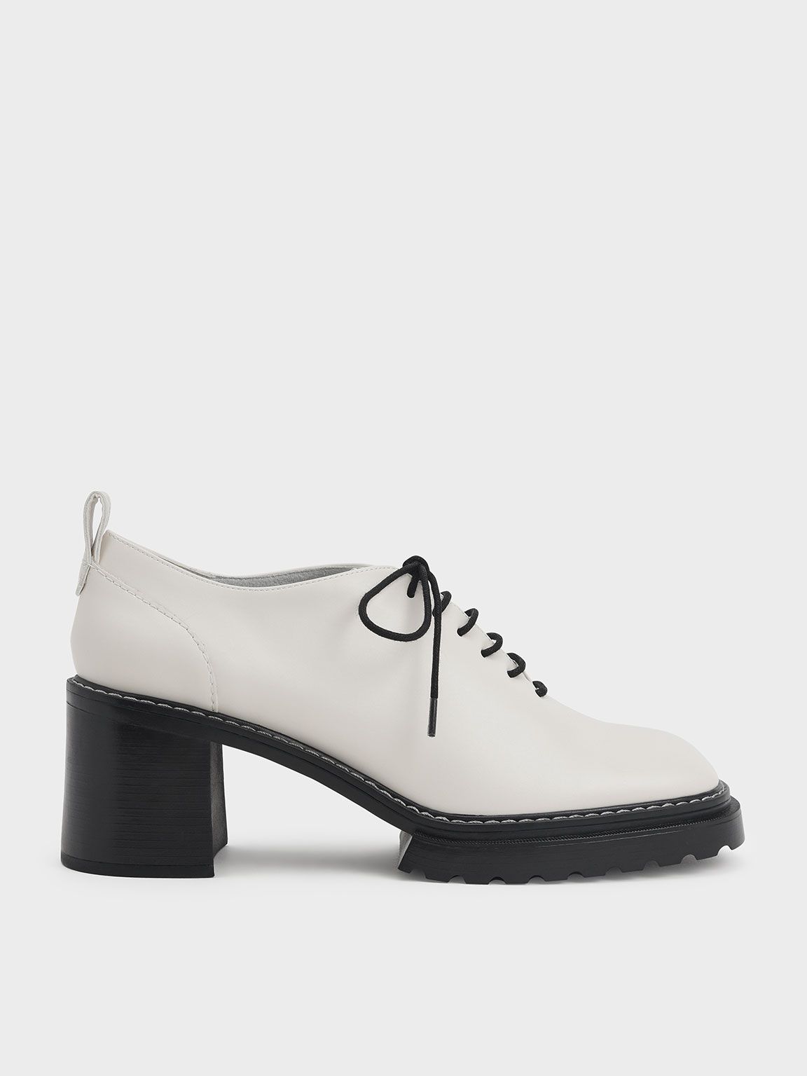 Lace-Up Oxford Pumps
 - Chalk | CHARLES & KEITH (US)