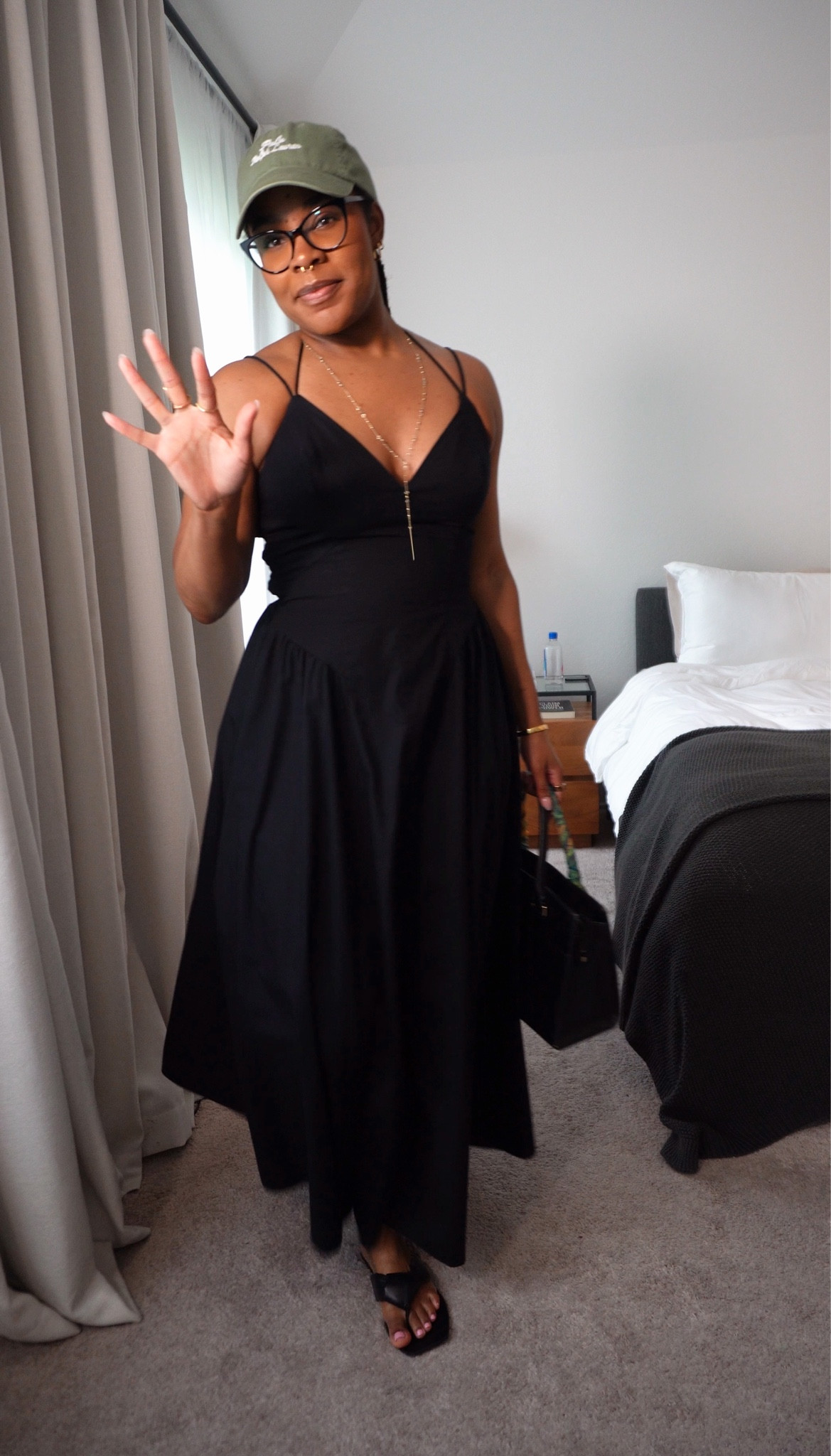 casual dinner outfit idea | minimalist outfit | black outfit | elevated casual style | maxi dress | edgy elegant

#LTKStyleTip #LTKFindsUnder100