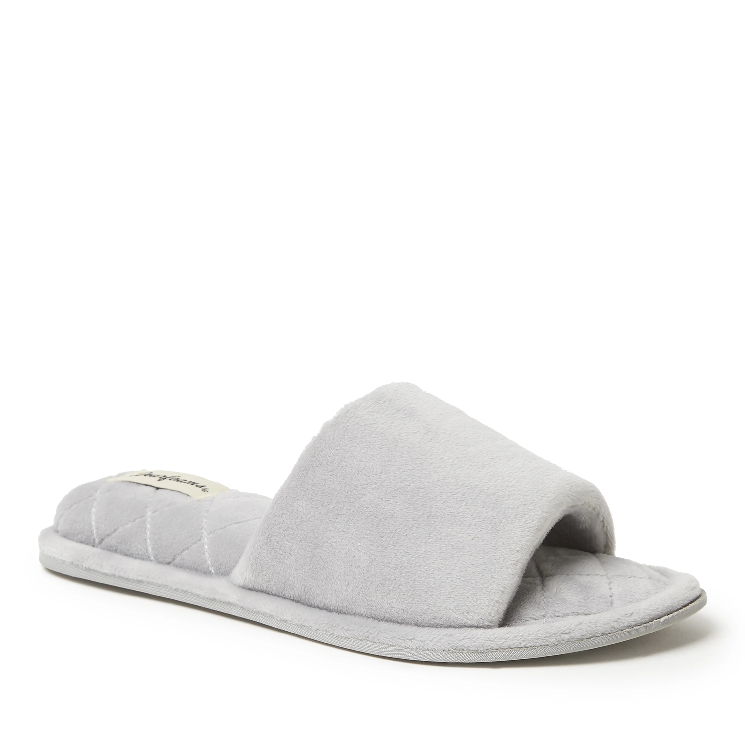 Dearfoams Women's Velour Side Gore Slide Slippers w Memory Foam - Walmart.com | Walmart (US)