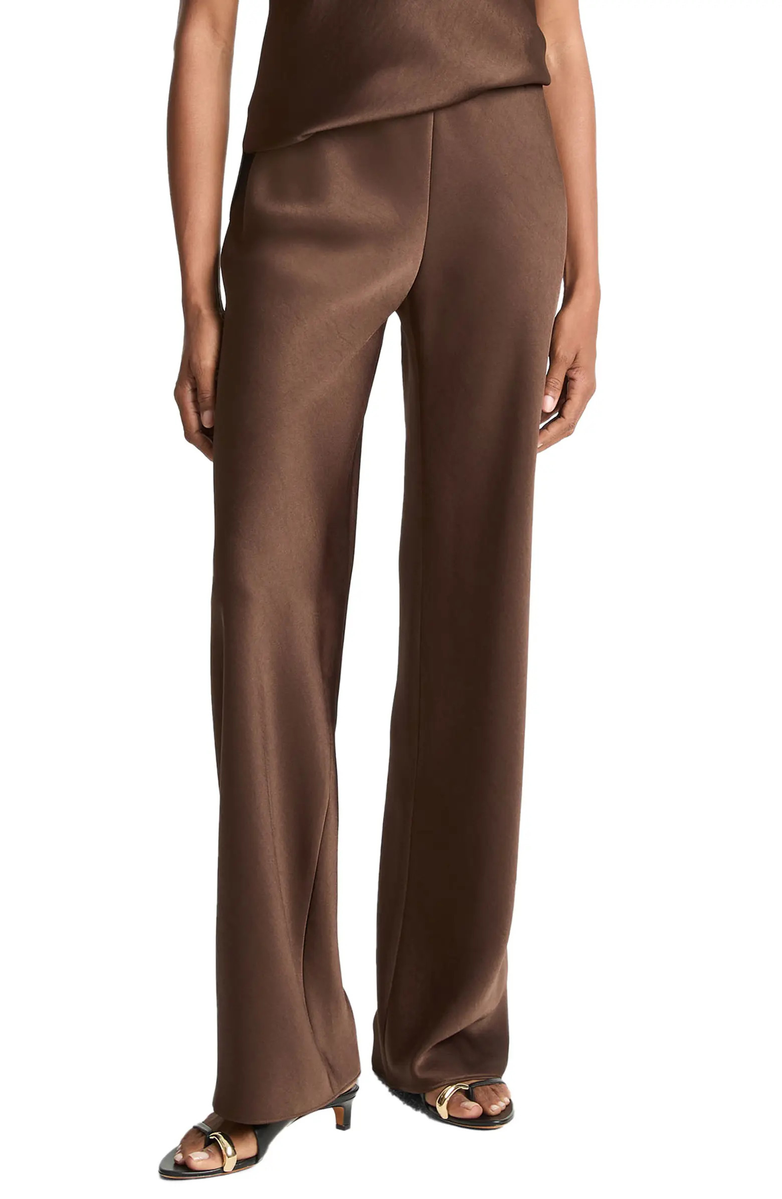 Fluid High Waist Straight Leg Pants | Nordstrom