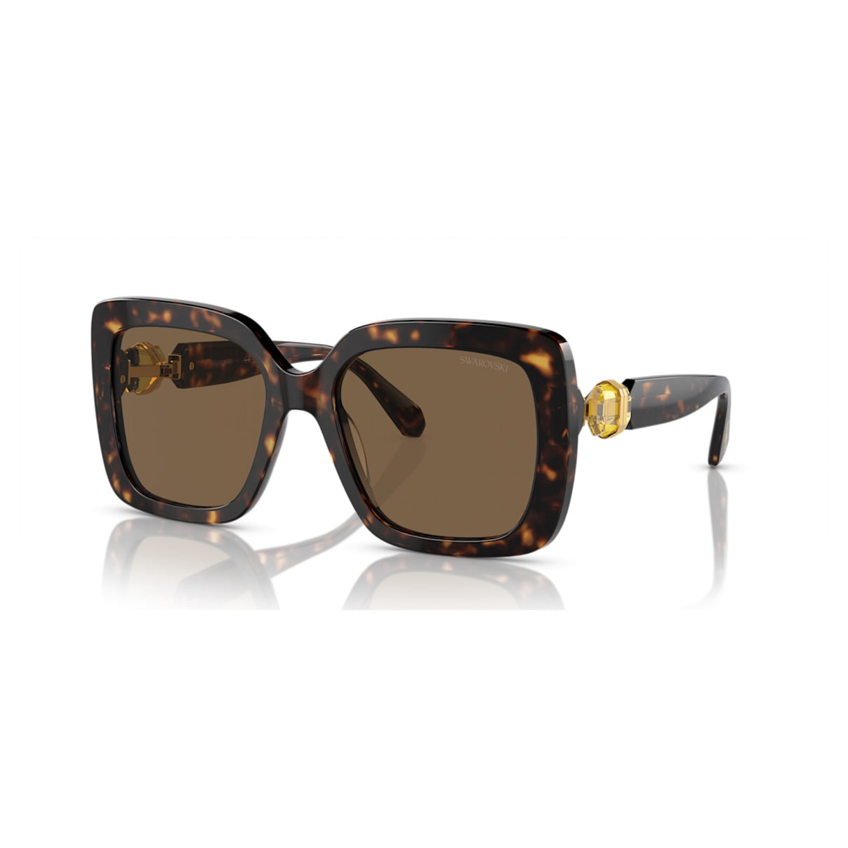 Sunglasses, Oversized, Square shape, SK6001, Brown | SWAROVSKI