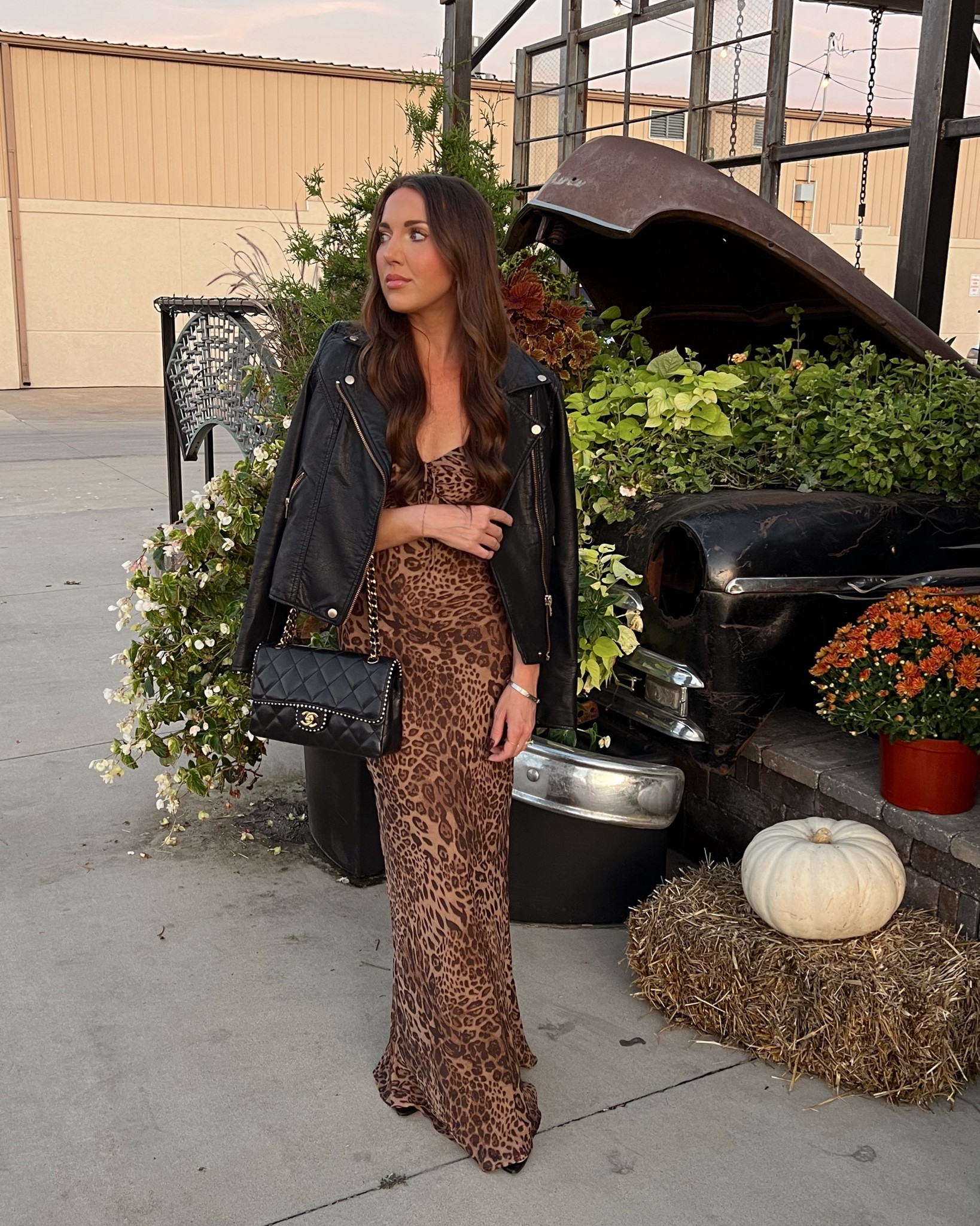 This leopard maxi is under $90 and perfect for a fall date night look!

Wearing XS in dress, XS in jackett

#LTKStyleTip #LTKFindsUnder100 #LTKParties