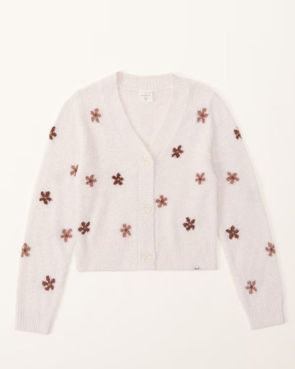 girls pattern cropped cardigan | girls | Abercrombie.com | Abercrombie & Fitch (US)