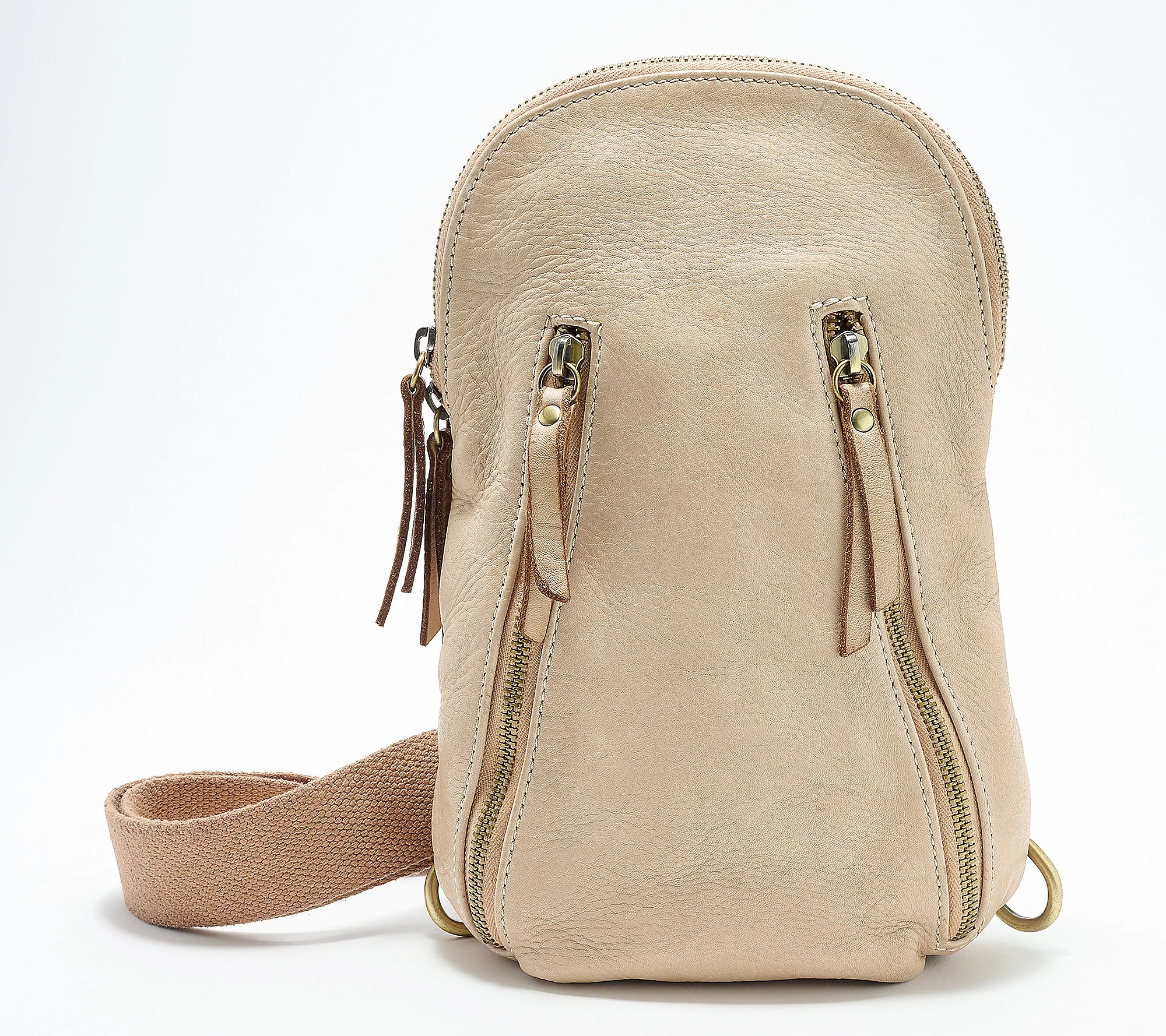 Bolsa Nova Leather Logan Sling Bag | QVC