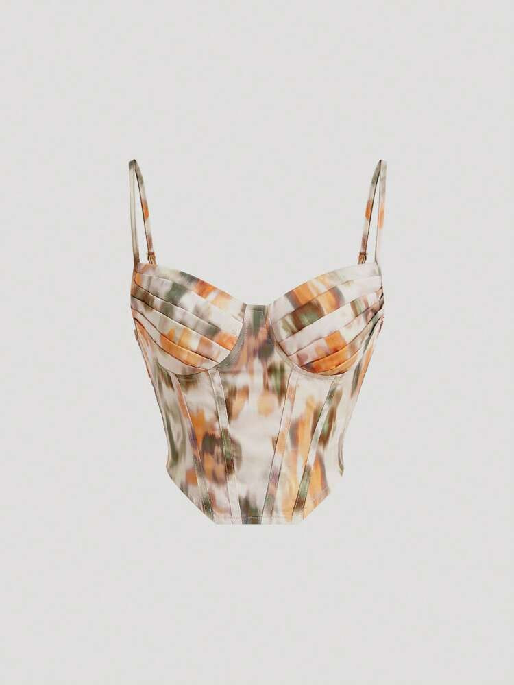 SHEIN MOD Tie Dye Bustier Cami Top | SHEIN