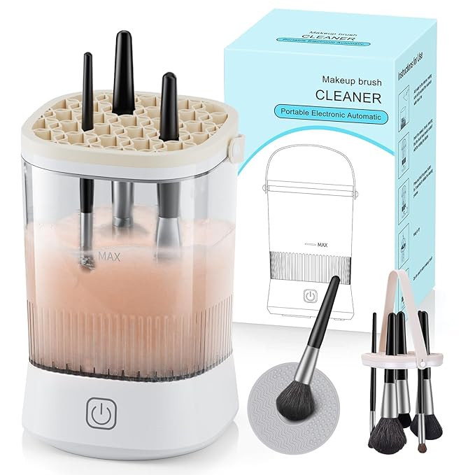 Electric Makeup Brush Cleaner - 12000 RPM Makeup Brush Cleaning Machine, IP65 Waterproof Automati... | Amazon (US)