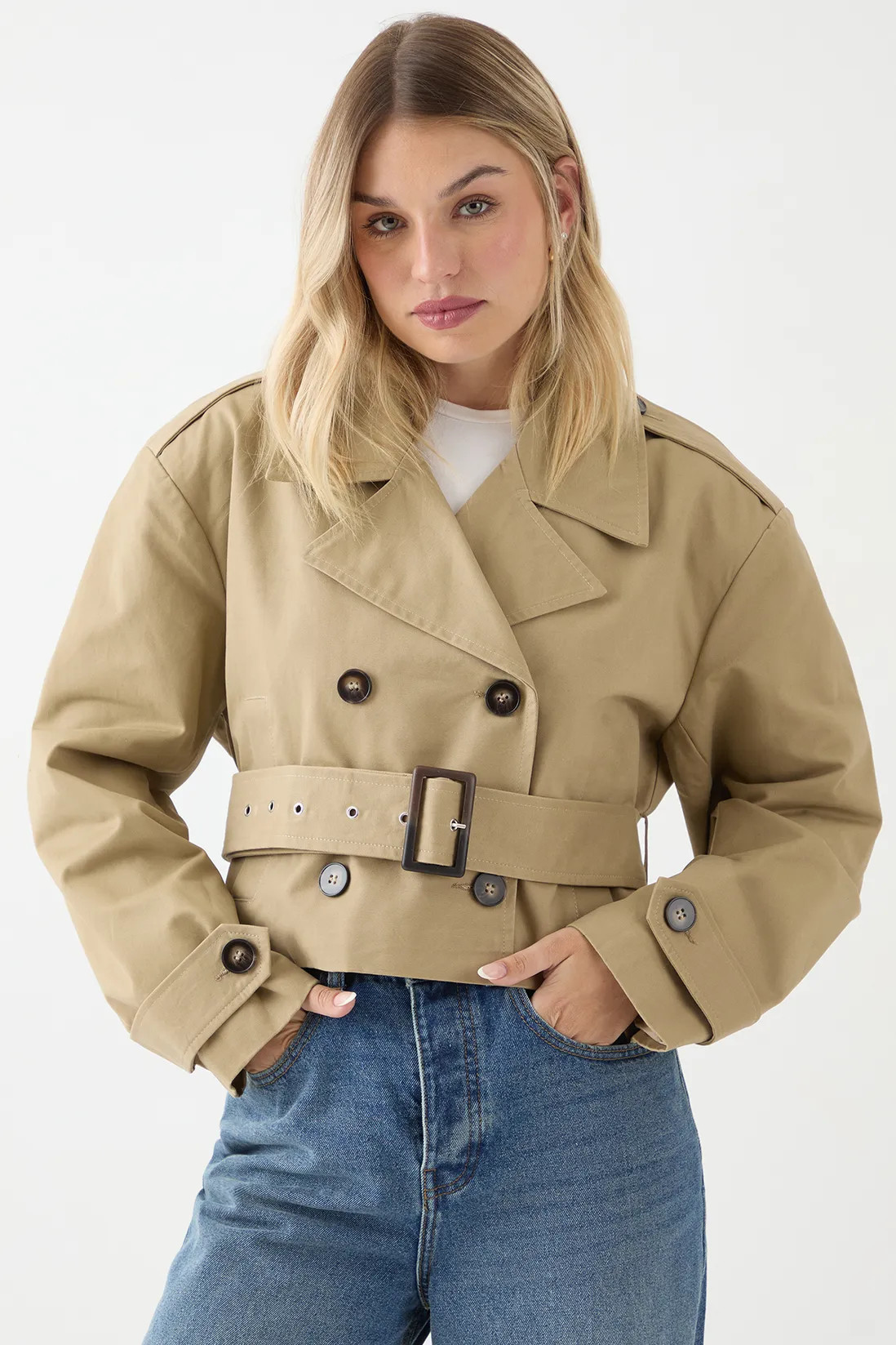 Tailored Cropped Trench Coat | boohoo (US & Canada)