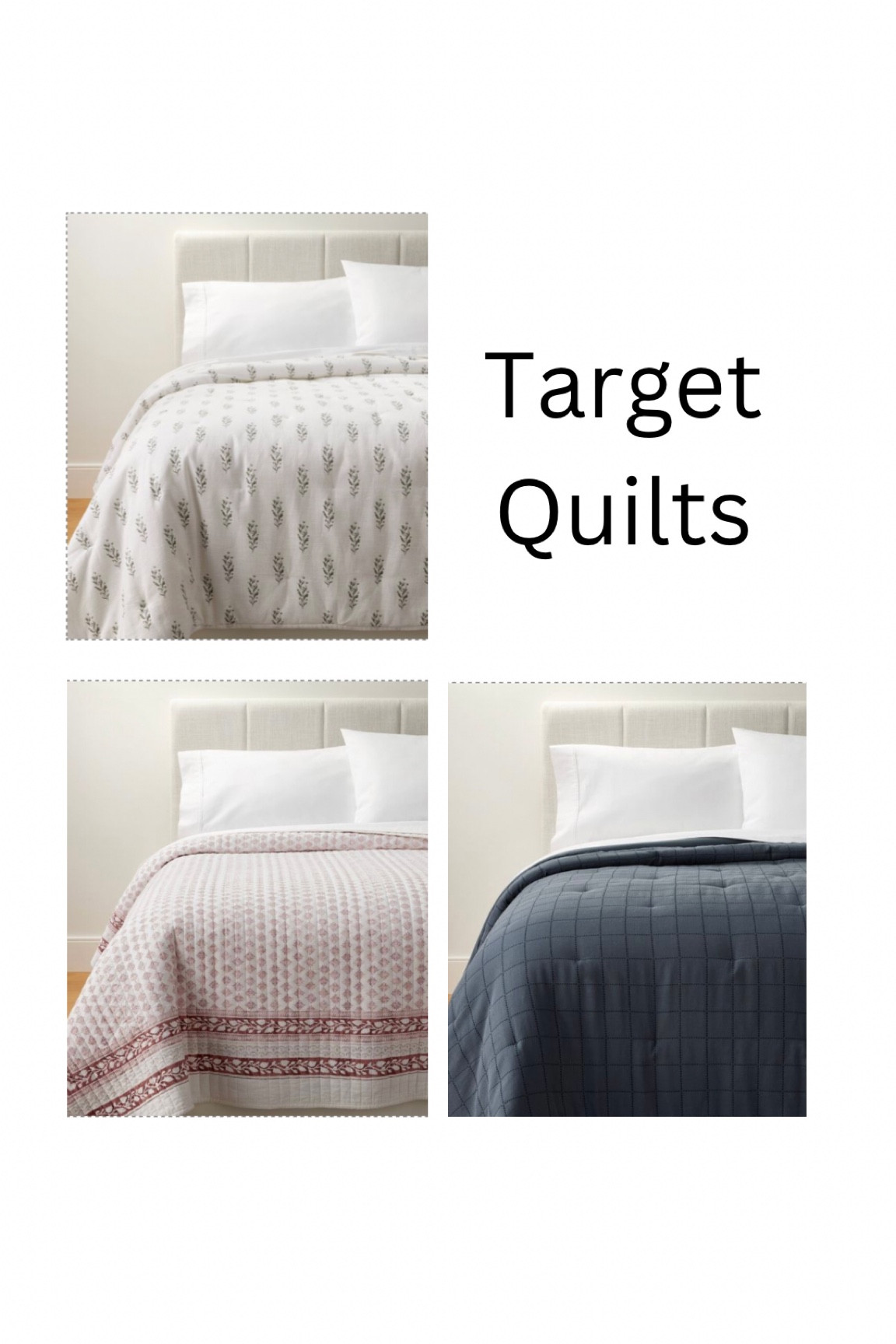 Love all of these quilts from Target. We have the top left one at the end of our master bedroom bed. #targetdeals #targetbedding #blanketflrendofbed 

#LTKsalealert #LTKunder100 #LTKhome
