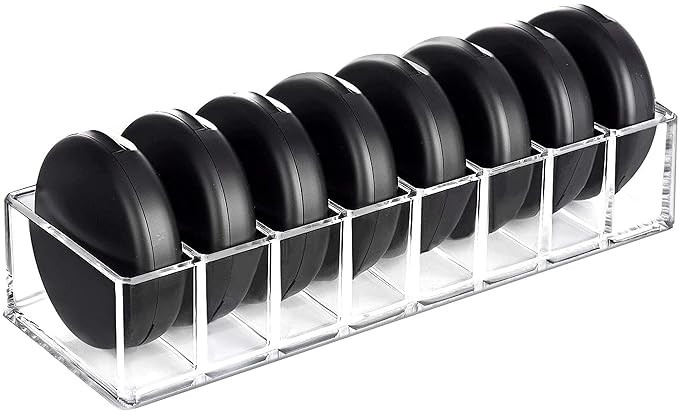 HBlife Clear Acrylic Compact Organizer Blushes Highlighters Eyeshadow Makeup Organizer, 8 Spaces | Amazon (US)