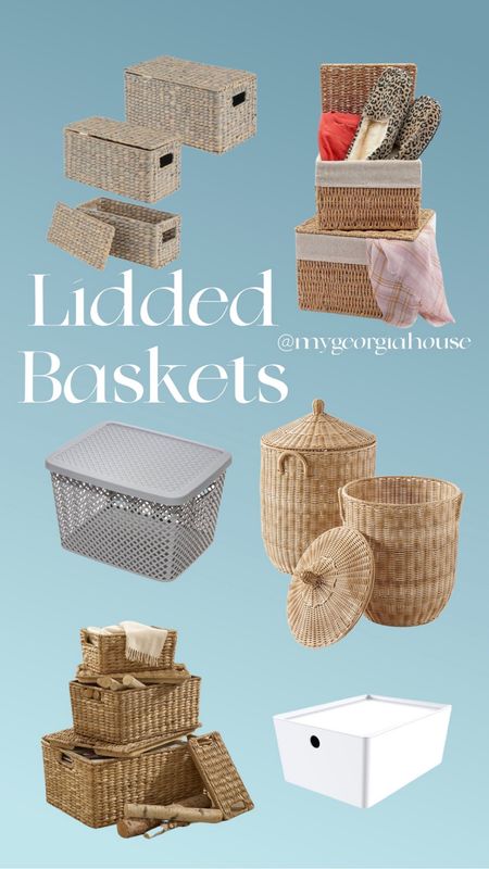 Lidded baskets are beautiful and so functional to hide any and everything! 

#LTKstyletip #LTKhome #LTKFind