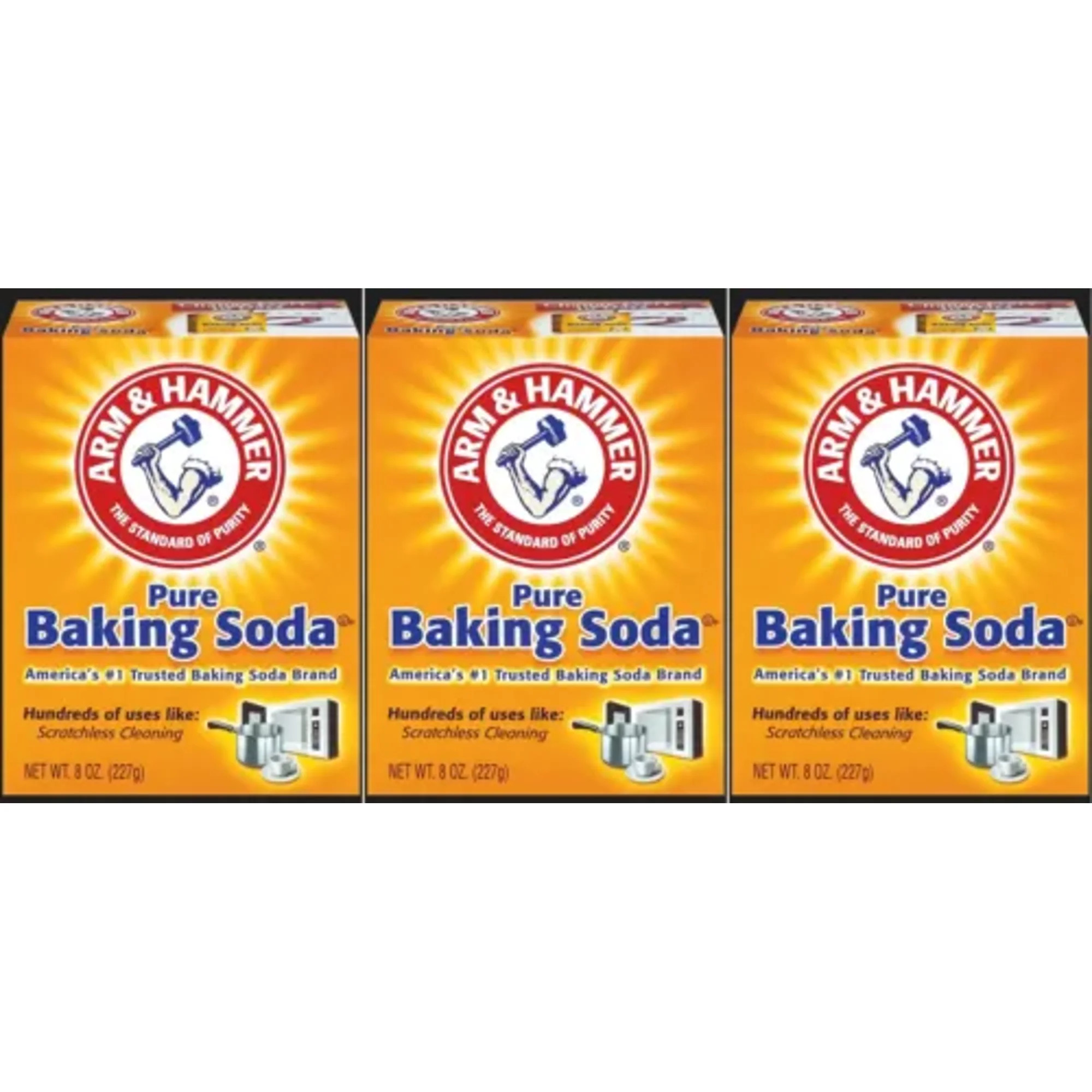 3 Boxes Arm & Hammer Pure Baking Soda Box 8 oz | Walmart (US)