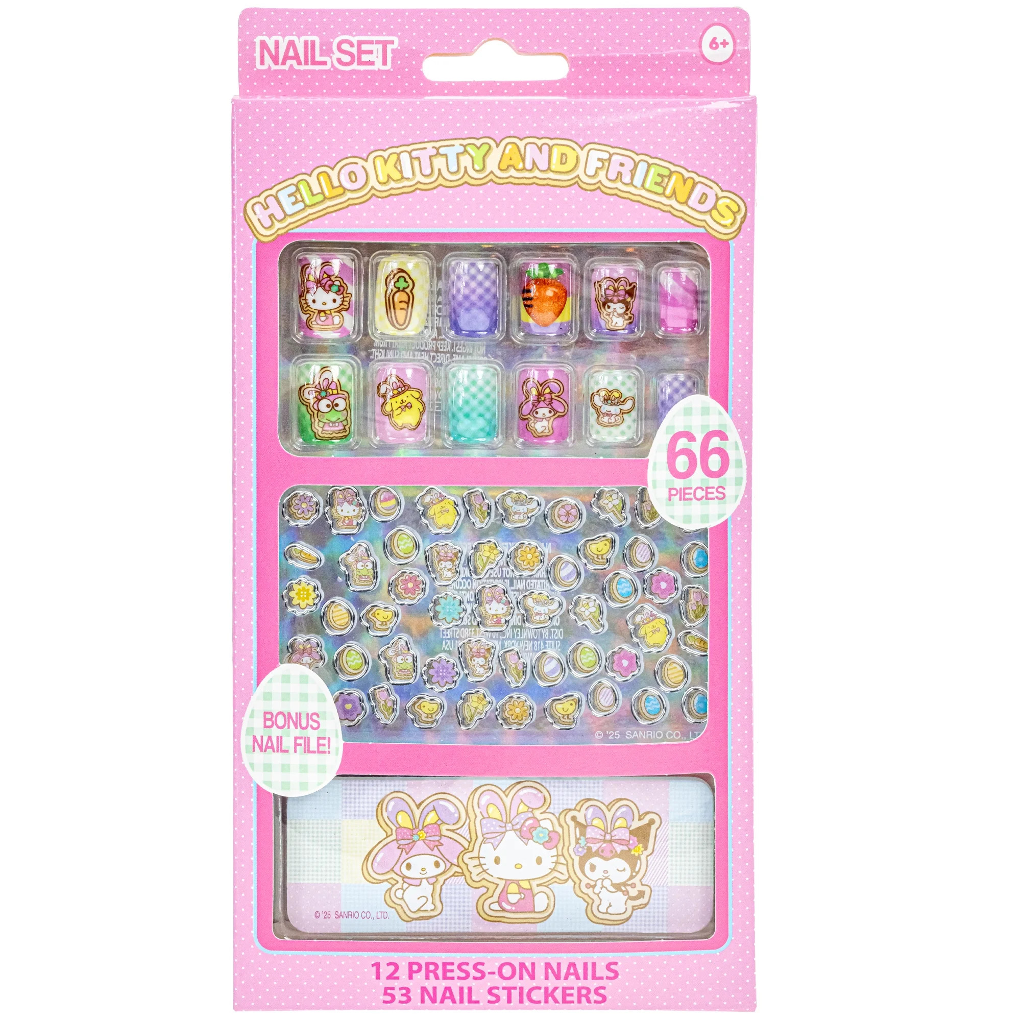 Hello Kitty and Friends Colorful Fun Nail Set, 66 piece count Aged 6 and up | Walmart (US)