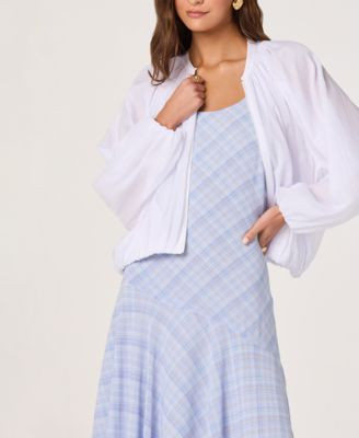 Astr the Label Women's Blanche Collared Nylon Jacket - White | Macy's