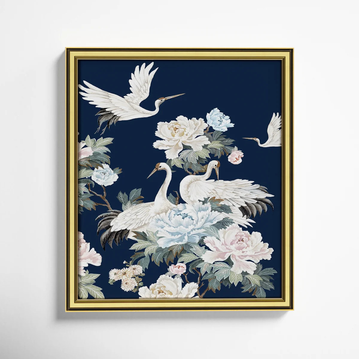 Birch Lane\u2122 Pearly White Cranes II - Picture Frame Painting | Birch Lane | Birch Lane
