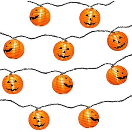 Halloween Lantern String Lights, Jack O Lanterns Pumpkin String Lights Plug in, TIGOMOOV 10 Orange H | Amazon (US)