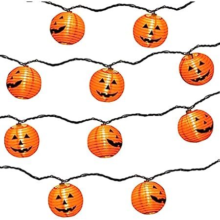 Halloween Lantern String Lights, Jack O Lanterns Pumpkin String Lights Plug in, TIGOMOOV 10 Orange H | Amazon (US)