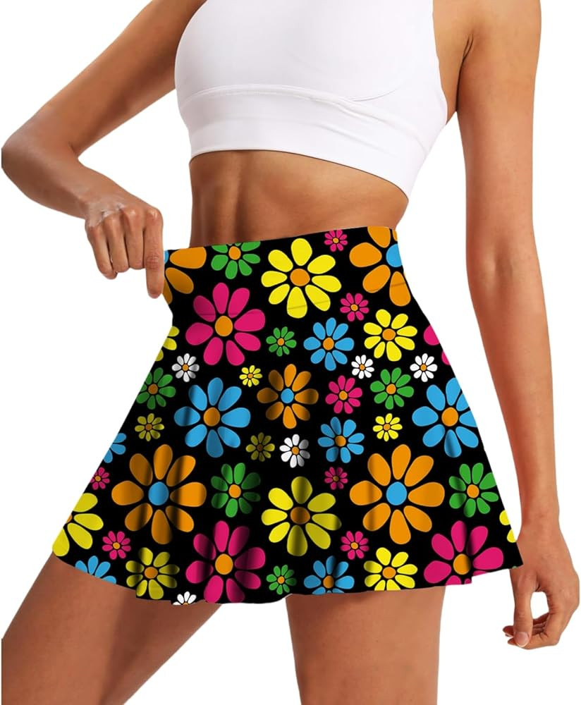 Women's Tennis Skirt Pleated Athletic Skirt with Shorts Pocket High Waisted Golf Skort for Workou... | Amazon (US)