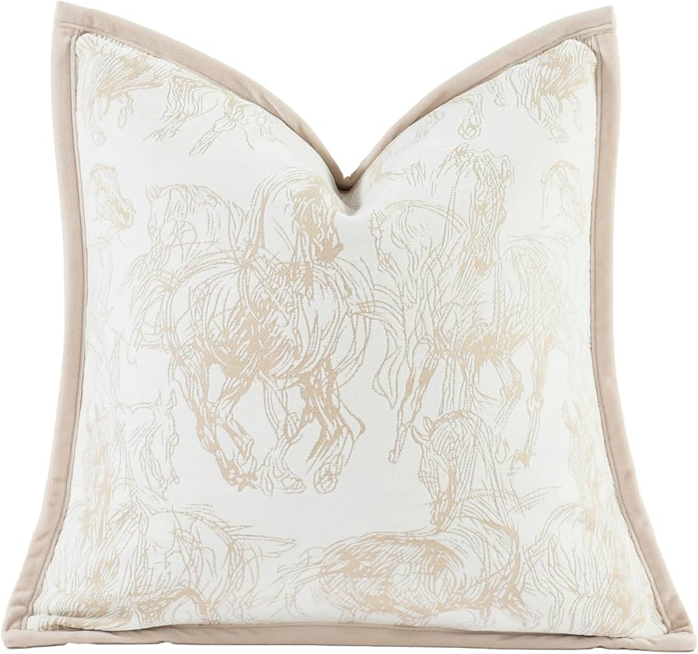 Croker Horse 2025 New 22x22'' inches Throw Pillow Cushion Covers - Palace Horse with Edge Strip C... | Amazon (US)