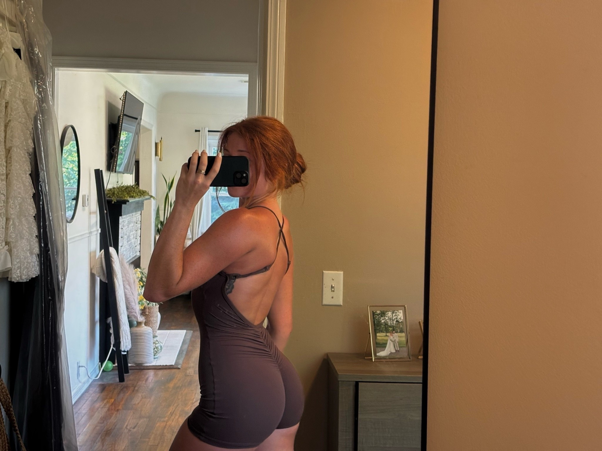 wearing an XS