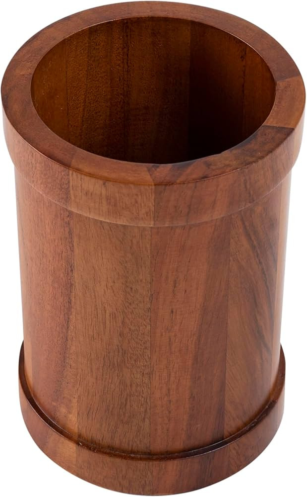 One Wall Brands Wood Utensil Holder 7" Kitchen Utensil Storage for Counter Top Kitchen Décor Nat... | Amazon (US)