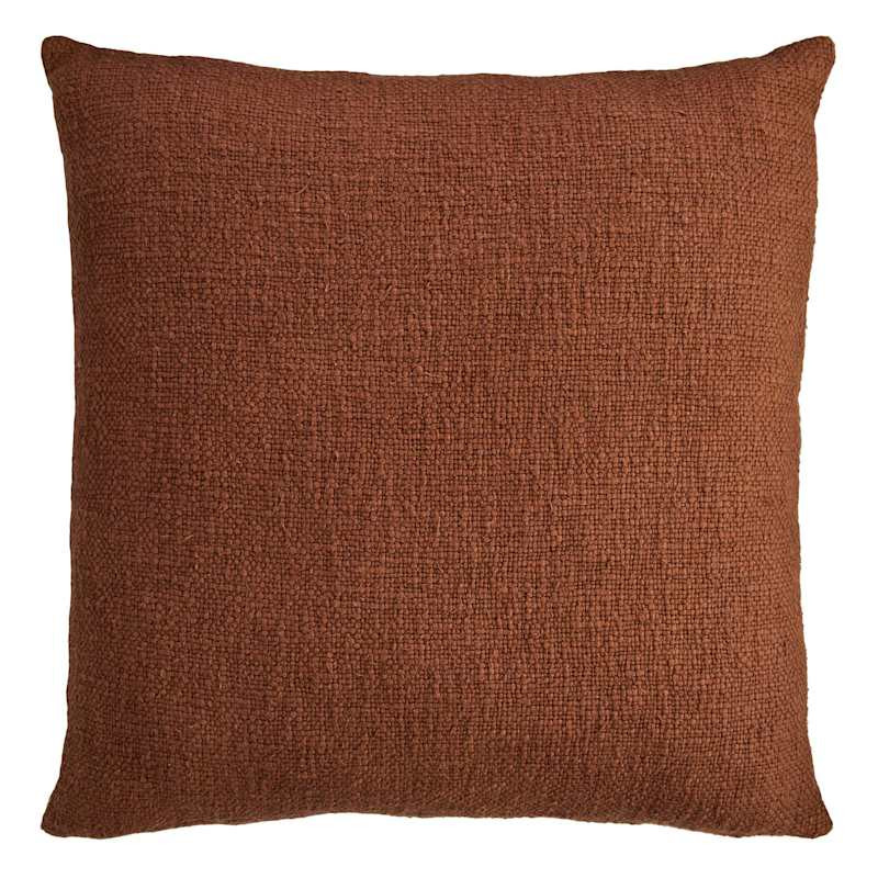 Brown Crosshatch Textured Throw Pillow, 20x20 | At Home