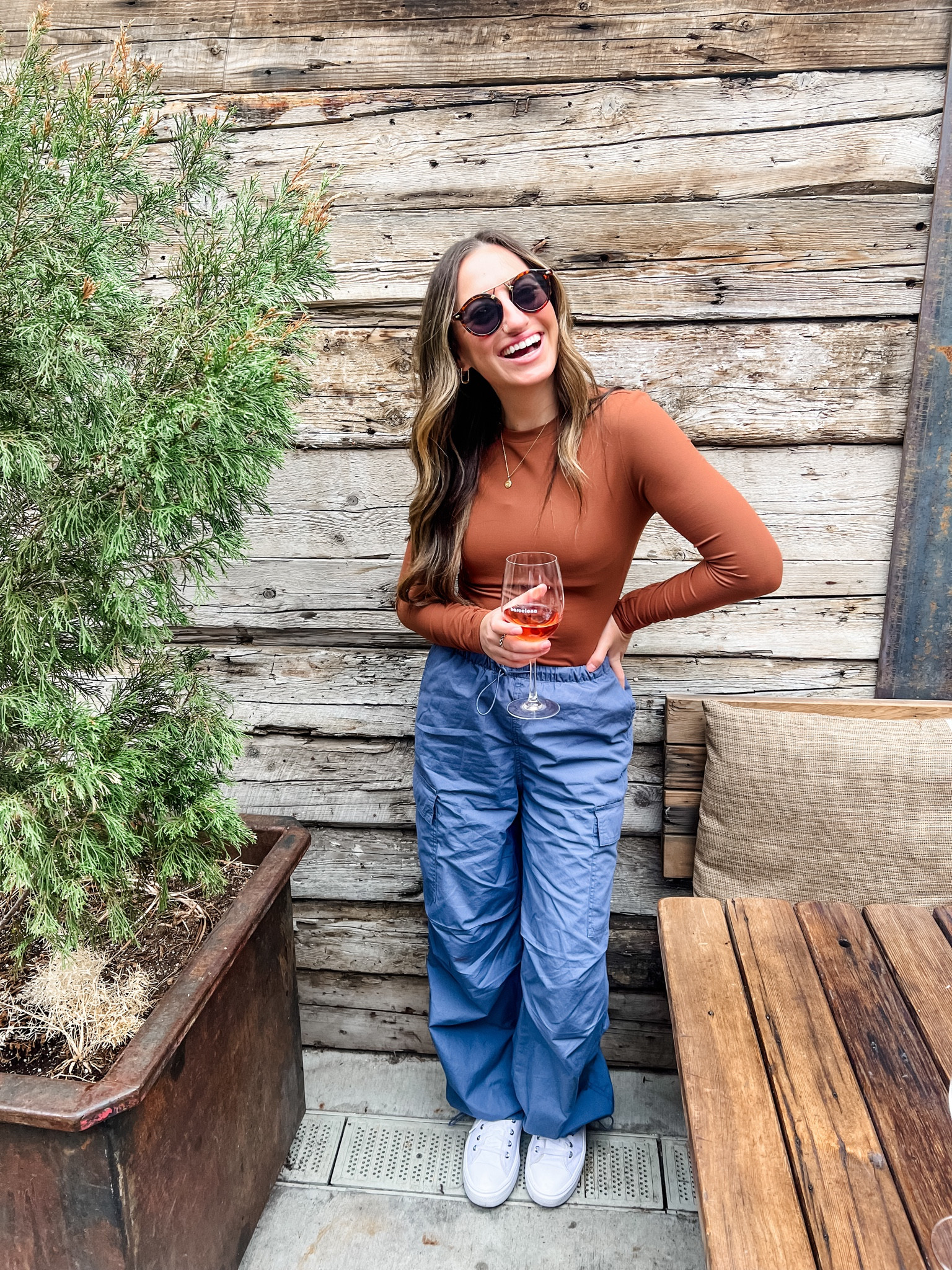 I'll tell ya Target never disappoints! These blue parachute pants were a random buy of mine and I LOVE them. I also can't wait to style these pants with a tank! Wearing size xs for reference and they are on sale on their website for only $22! Top is Amazon, I'm wearing a size small. 

Sunnies are also Target 🎯 🫶🏼

#LTKsalealert #LTKstyletip #LTKfindsunder50