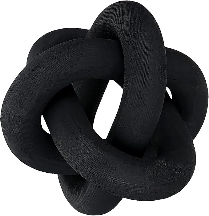 Wood Knot Chain Link Decor - 3 Link Boho Wooden Hand Carved Decorative Wooden Links Knots for Cof... | Amazon (US)